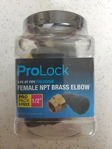 SharkBite 8er Pack ProLock 1/2" Buchse NPT Messing Winkel, Brandneu Versiegelt  - Bild 1 von 3