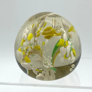 Pisapapeles Vintage Primavera Amarillo Blanco Diseño Hecho en India 7cm - Imagen 1 de 8