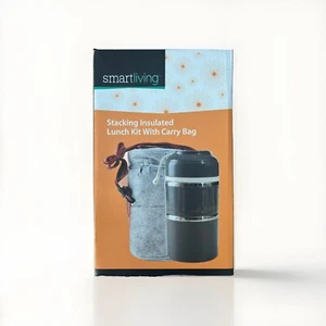 Smart Living Stacking Insulated Lunch Kit With Carry Bag 5 Compartments Outdoor - Picture 1 of 8