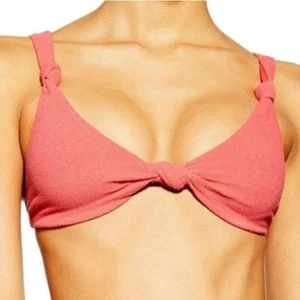 Neu mit Etikett Topshop Knoten Velours Bikini Oberteil Größe US 10 - Bild 1 von 8