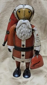 NEU PRIMITIVE SANTA umfunktioniert rustikal METALL Figur Weihnachten Urlaub 10,5" T - Bild 1 von 2