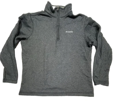 Suéter Columbia Masculino Tamanho G Preto Great Hart Mountain III Meio Zíper Pulôver Excelente Estado Usado - Imagem 1 de 4