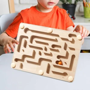 Wooden Balance Maze Game Board Game Toy Basic Skills Learning Logical Game for - Picture 1 of 7