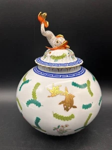 Estatuilla contenedor olla de caramelo Herend Poisson H24 cm - Imagen 1 de 13