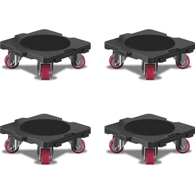 Möbelroller, 4er Set, verstellbar, drehbar, für Umzug, schwer, Kunststoff - Bild 1 von 2