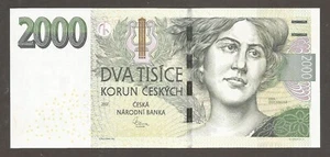 Czech Republic 2000 Korun; 2007; UNC; P-26; BNB-B125a; Prefix: C; Singer; Violin - Picture 1 of 2