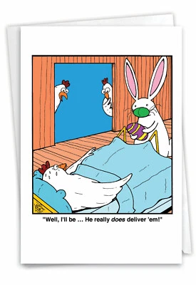 1 Funny Easter Card with Envelope - Easter Egg Delivery C1441EAG - Image 1 of 4