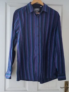 Jack Reid by BHS men’s purple striped regular fit long sleeve shirt 16.5 inches  - Picture 1 of 14