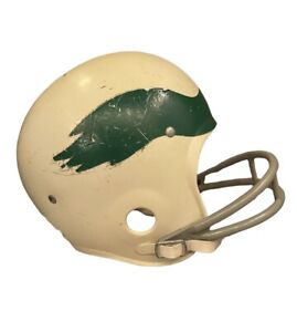 Vintage 1960s Rawlings Philadelphia Eagles Football Helmet  NFL- Green & White