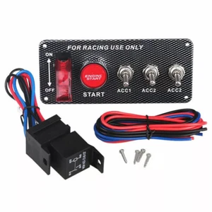 12V Auto Zündung LED Schalter Panel Motor Startknopf Drücken Toggle Switch KFZ - Bild 1 von 22