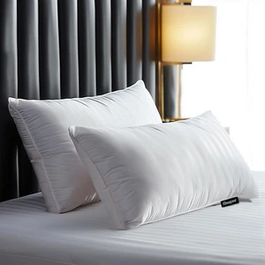 Hotel Collection Fluffy Luxury Goose Feathers Medium Firm Hypoallergenic Pillow, - Picture 1 of 6