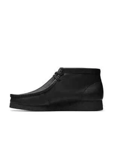 Clarks Originals Wallabee EVO Chukka Boots Schwarz Leder Schnürung - Bild 1 von 5