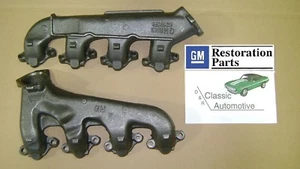 1967-72 Exhaust Manifolds Big Block Camaro Chevelle Nova GM Licensed 67 68 69 70 - Picture 1 of 9