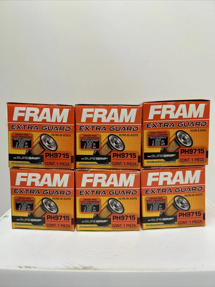LOTE DE 6 - NUEVO - Filtro de aceite de motor - Protector adicional FRAM PH9715 Foto 1 de 3