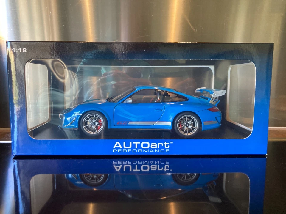PORSCHE 911 997 GT3 RS 4.0 BLUE SCALE 1/18 AUTOART - Photo 1/4