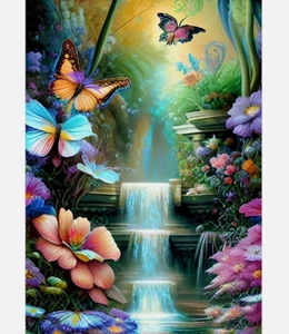 Butterfly Diamond Painting Kits for Adults, 5D Flower Diamond Art Kits for Kids - Picture 1 of 12