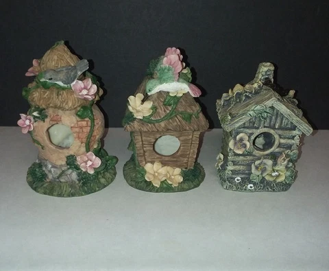 Whimsical Indoor Birdhouses Hanging & Free-Standing Home Decor Figurines Cover