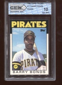 Barry Bonds RC 1986 Topps Traded #11T Rookie GEM MINT 10