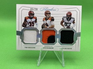 2020 Flawless Triple Patch TP13 Joe Burrow Tee Higgins Tyler Boyd Bengals 5/20