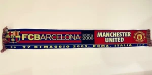 FC Barcelona Roma 2009 Manchester United Fußball Futbol Schal - 57,5" x 7,5" - Bild 1 von 9