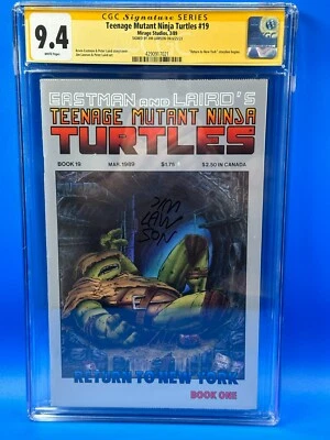 Teenage Mutant Ninja Turtles #19 - Mirage Studios - CGC SS 9.4 NM - Jim Lawson - Image 1 of 4