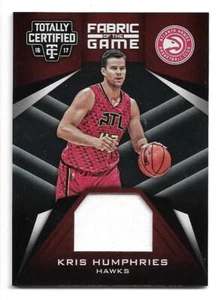 Camiseta deportiva Kris Humphries 2016-17 totalmente certificada tela del juego #43 Hawks - Imagen 1 de 2