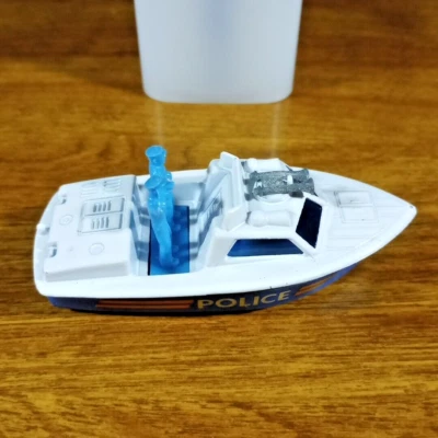 Vintage Matchbox Lesney Superfast 52 Police Launch w/ Horns White England 1977 - Image 1 of 4