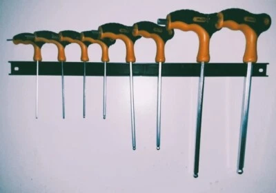 Hex Key Wrench Set  T-Handle 8 Pieces  2mm-10mm with Powerful Magnetic Holder - Image 1 of 4