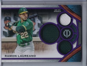 RAMON LAUREANO 2021 Topps Tribute Triple Jersey Relics Purple #15/50 #RL  G4185