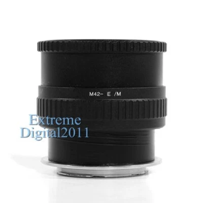 Macro Lens Adapter Focus Helicoid Tube for M42 Screw Lens to Sony E NEX-7 Camera - Image 1 of 4
