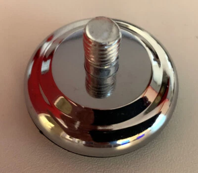 Möbelfuß M10 Gewinde Ø48 Möbelfüße Sockelfuß Möbelgleiter Sockelfüße chrom - Bild 1 von 2