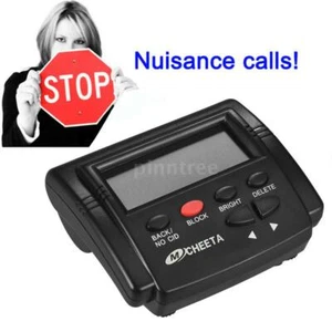 CT-CID803 Caller ID Box Ekran LCD Wyświetlacz FSK / DTMF Czarny UK B0N8 - Zdjęcie 1 z 8