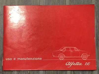 ALFA ROMEO ALFETTA 1600 LIBRETTO DI USO E MANUTENZIONE ORIGINALE - Immagine 1 di 4