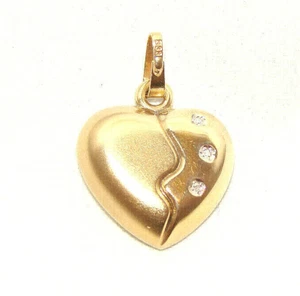 Anhänger mit Diamanten 333 = 8kt Gold mit 3 Diamanten 0,03 ct 2,4 g Herz - Bild 1 von 7