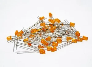 50 piezas lente difusa naranja Lumex SSL-LXHL3054OD 3 mm LED plomo radial plomo vendedor de EE. UU. - Imagen 1 de 5
