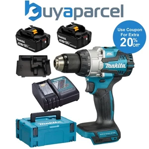 Makita DHP489RTJ 18v LXT Brushless Combi Hammer Drill Metal Chuck + Charging Kit - Picture 1 of 15