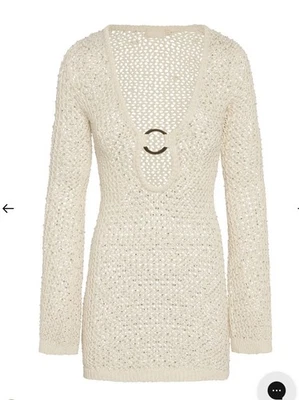 MONTEGO MINI DRESS - IVORY DIAMOND CROCHET Petite NWT - Image 1 of 3