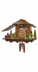 Orologio a cucù al quarzo Casa della Foresta Nera con treno mobile, con mu... EN 42810 MQ NUOVO - Foto 1 di 1