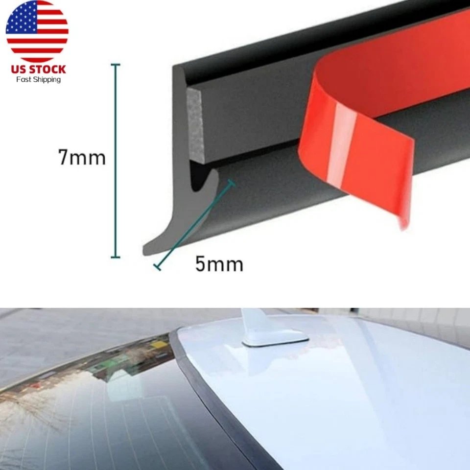 Tira de sello de goma para moldura de borde de ventana de puerta de automóvil de 16,4 pies en forma de T Foto 1 de 4