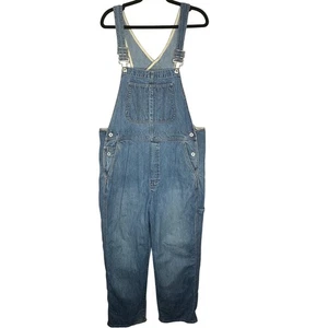 00s Vintage Gap Overalls Bib Herren Denim Baggy Carpenter Painter Utility Gr. L - Bild 1 von 9
