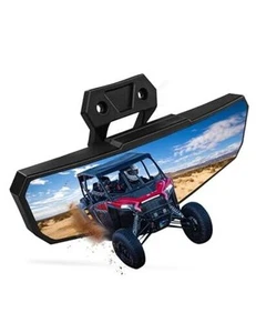 RZR Rear View Mirror, Convex UTV Center Rearview Mirror Compatible with - Picture 1 of 8