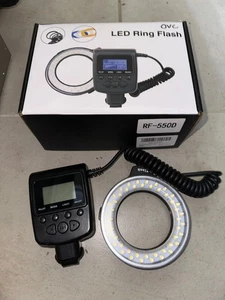 Macro LED Ring Flash Light RF 500 For Nikon Canon Olympus Fuji DSLR - Picture 1 of 7
