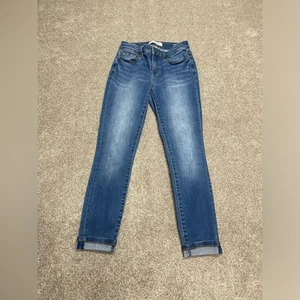 Lila Ryan the dorianna mid rise cropped skinny jeans sz 26 blue jeans denim - Picture 1 of 15
