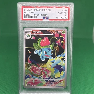 2025 POKEMON MEG EN-MEGA EVOLUTION ILLUSTRATION RARE #134 IVYSAUR PSA 10 - Image 1 of 2