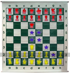 Large Demo Chess Board - Slot-in Pieces (92cm) (UK) - Picture 1 of 2