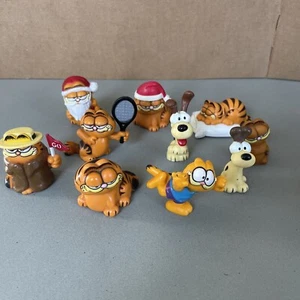 10 Garfield PVC/Rubber Figures 1978-1981 United Feature Syndicate Hong Kong - Picture 1 of 7