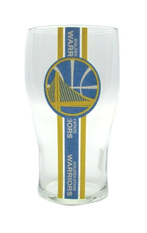 Golden State Warriors NBA Striped 20 Ounce Pub Beer Glass Cover