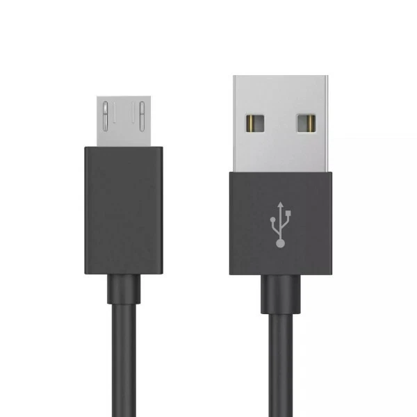 Just Wireless 4ft TPU Micro USB to USB-A Cable - Black  NIB - Image 1 of 2
