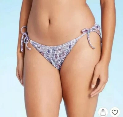Traje de baño inferior de bikini con tanga ajustada de cachemira azul para jóvenes XL (12/14) Foto 1 de 2