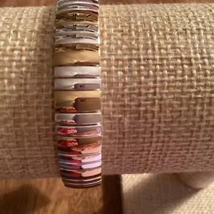 Napier Stretch Damenarmband silberfarben und goldfarben neu mit Etikett - Bild 1 von 7